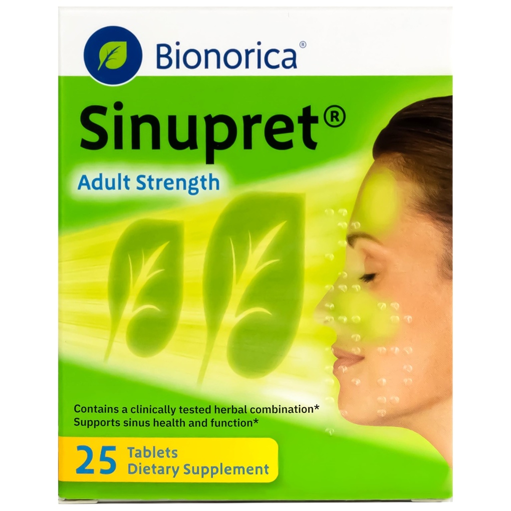 Bionorica Sinupret Dewasa Sinus - Imune Dukungan Suplemen - Semua Natural - Herbal Nasal Passage & Immunity Boost - 25 Tablet