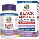 MaryRuth Organics Black Seed Oil Gummies; Black Cumin Seed Oil Suplemen 124; Tradisional Digunakan untuk Dukungan Ammune & Cardiovaskular Kesehatan 124; Vegan 124; Tidak ada Gelatin 124; Pectin berbasis 124; 60 Gummies