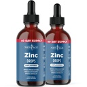 Liquid Zinc Drops for All Ages by NEW Age - Zinc Sulfate for Ammune Support, Vegan, Non-GMO & Gluten Free, 60 Day Suply, 2-Pack