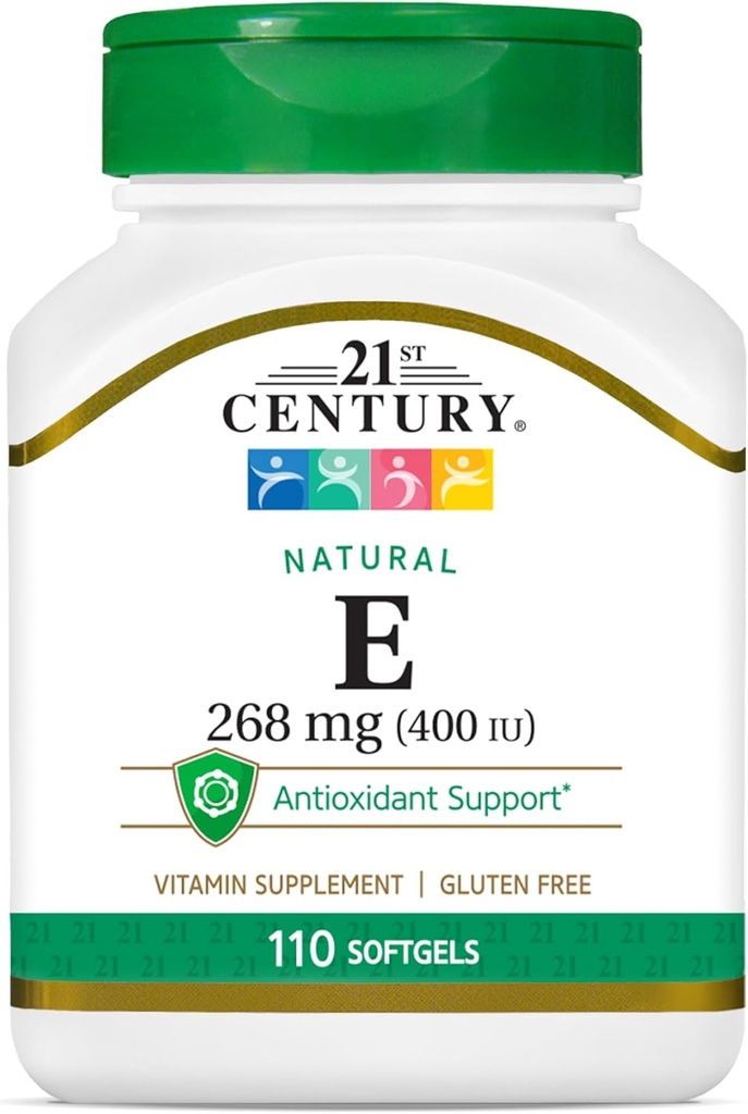 21 Century E 400 I.U. Natural (D-Alpha) Softgels, 110-Count