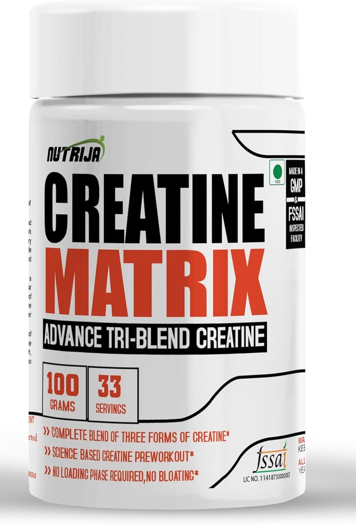 CREATINE Matrix ™ - Complete Blend of Creatine HCL, Creatine Nitrate & Magnesium Chelate - 100 Grams (Nanas)