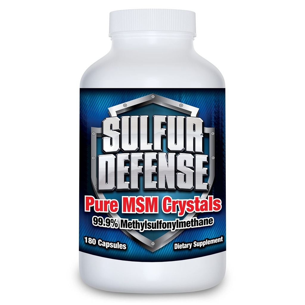 Sulfur Pertahanan Opti- MSM 99,9% Katup Bubuk MSM Murni, Dibuat di Amerika Serikat, Metode Organik sulfonymetana, non-GMO, Gluten- Free, Imune System Booster, Soothes Gabungan Pain, Muda Skin, Rambut, Nails, 180 caps