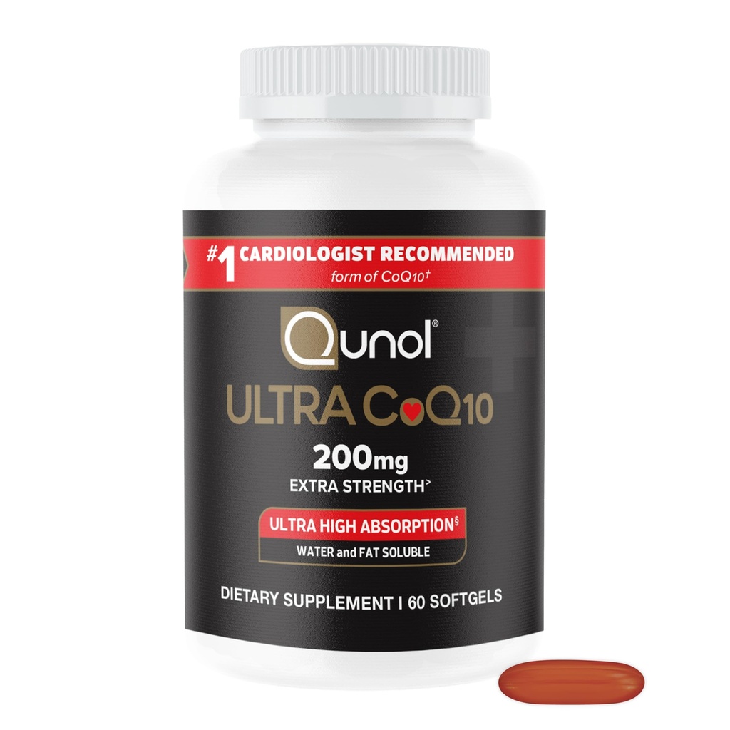 Qunul CoQ10 200mg Softgeels, Ultra CoQ10 - Suplemen Absorpsi Tinggi Ultra Q10