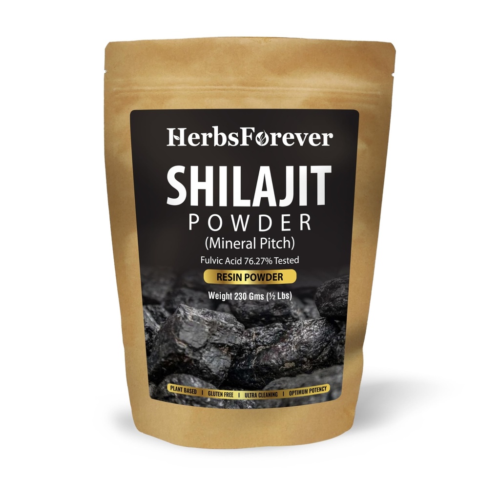 Herbsforever Shilajit Powder Mineral Pitch Antioxidant General Wellness Concentracted Extract 6: 1 8.11 oz 230 GMS