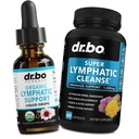 Suplemen Drainase Lymphatic Drops & Pills - Organic Lymphatic Duid Drops Cleanse Capsules with Echinacea, Ginger, Dandelion, Red Root Supplemen Lymph Node Detox Cleanse System Drainage