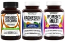 FarmHaven Magnesium + Multivitamin untuk Wanita + Turmeric Curcumin dengan BioPerine Black Pepper