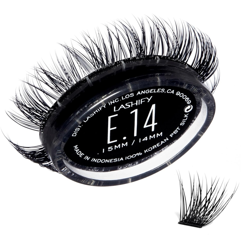 Lashify Extreme 14mm Gossamer DIY Eyelash Extensions Refill, Black, Easy False Lashes To Add Elemendous Volume