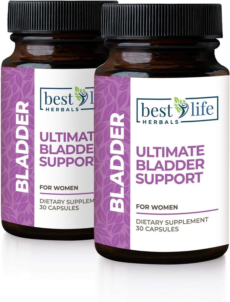 Best Life Herbals Support Ultimate Bladder and Control Supplement for Incontinence, Leakage, and Overactive Bladder - 2 Bottles