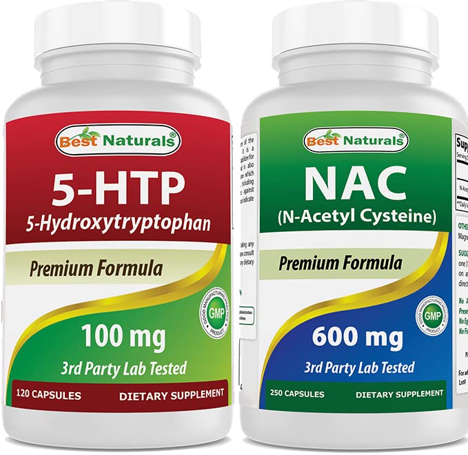 Best Liverals 5- HTP (5- hydroxyptophan) 100 mg & NAC - N Acetyl Cysteine 600 mg