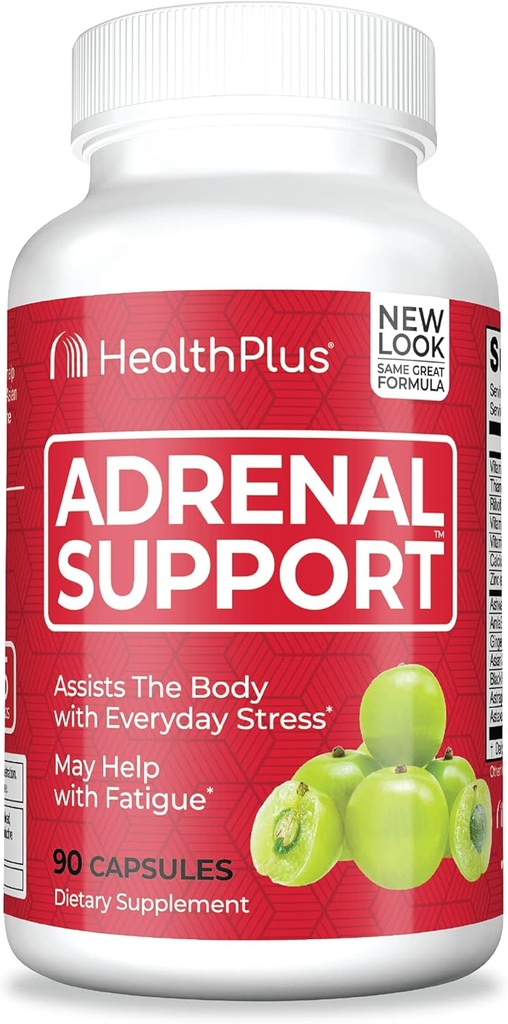 Health Plus Adrenal Cleanse Ashwagandha Capsules for Adrenal Fungsi dan Dukungan Antioksidant dan Bantuan Stress, 90 Kapsul