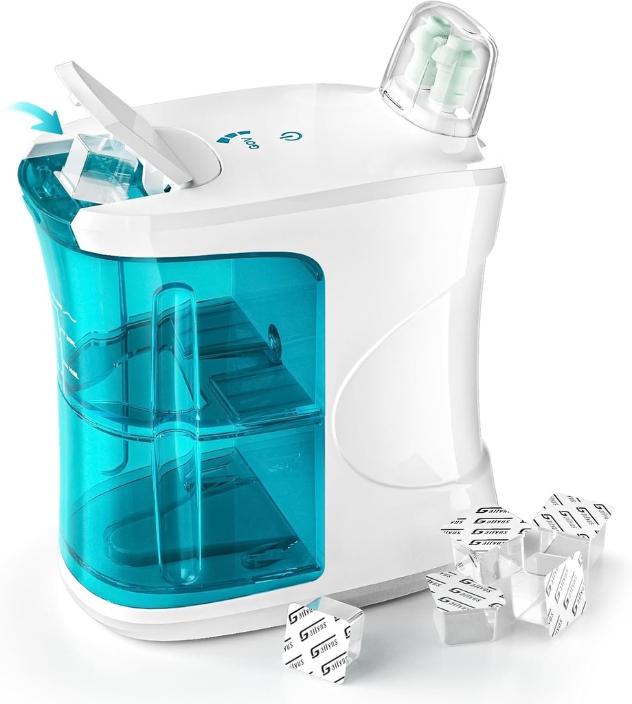 Dual Appeared Nasal Irrigation System, Self-Cleaning dan Otomatis Limbah Collection Machine, Sinus Rinse untuk Berbagai Bantuan Gejala Nasal, Nose Pembersih Mesin dengan 18 Katup Saline