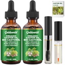 Castor Oil Organic and Pure Cold Press Unsoured Eyelash Growth Serum, Hexane Free Glass Bottle Lash, Hadiah Natal Untuk Perempuan Stocking Stuffers