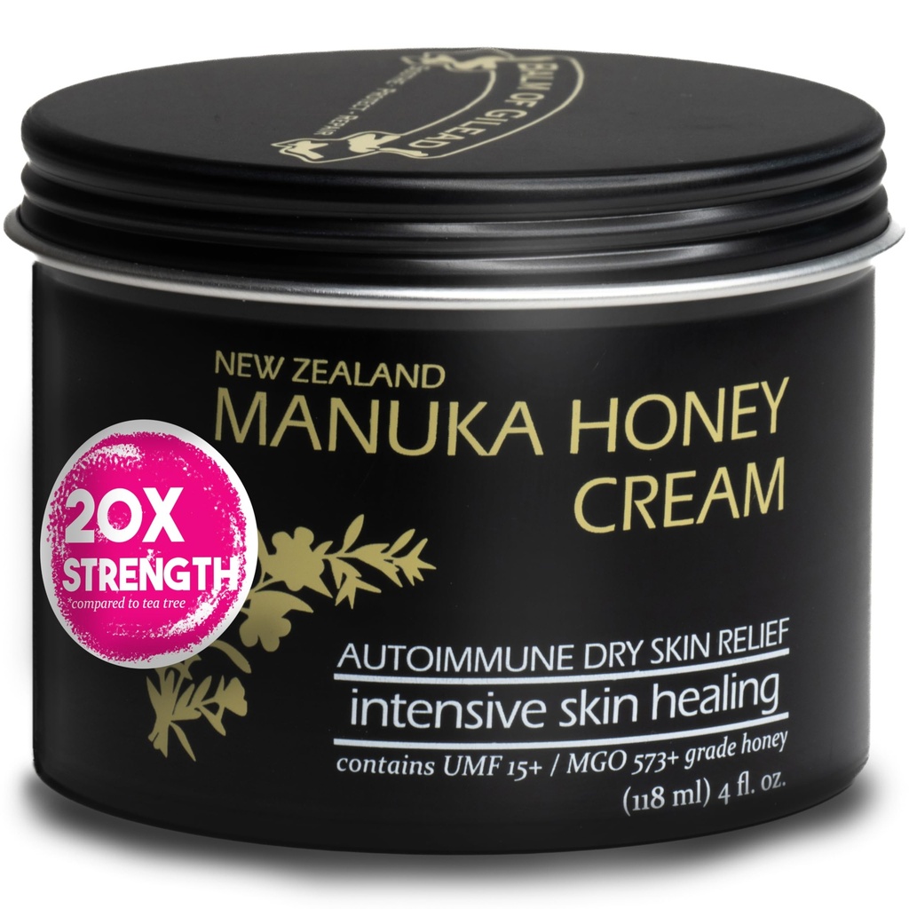 BALM OF GILEAD Manuma Eczema Honey Cream - Moisturizer untuk Skin Sensitive, Eczema, Psoriasis & Dermaditis - Manuka Honey Oveal, Grassfed Tallow