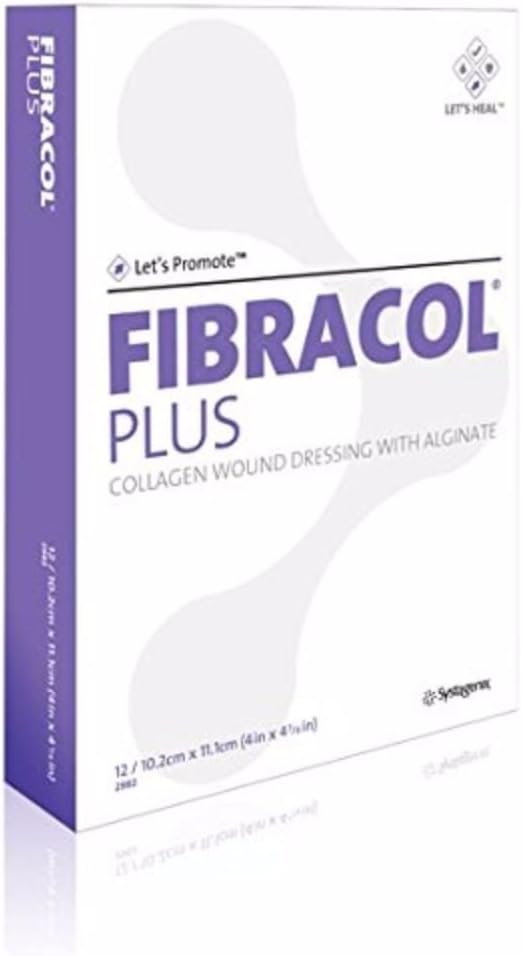 532982 - FIBRACOL Plus Collagen Wound Dressing 4 x 4-3 / 8, Besar (12 Pack)