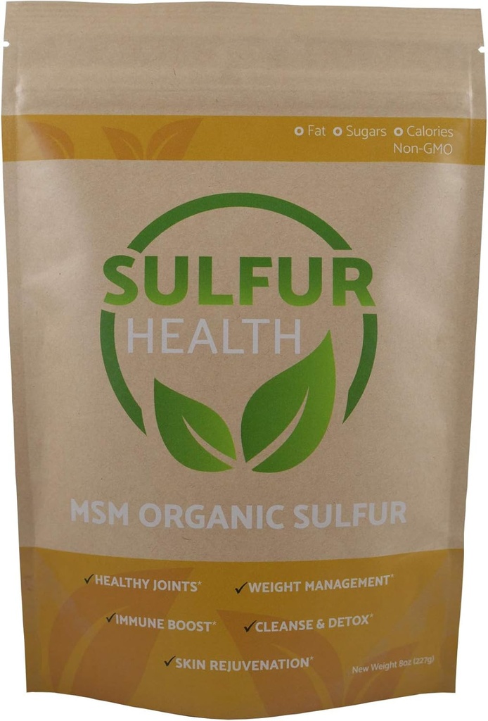 Sulfur MSM Organik - 99,9% Suplemen MSM Murni - Diuji Kerja & Disahkan (5 Pound)
