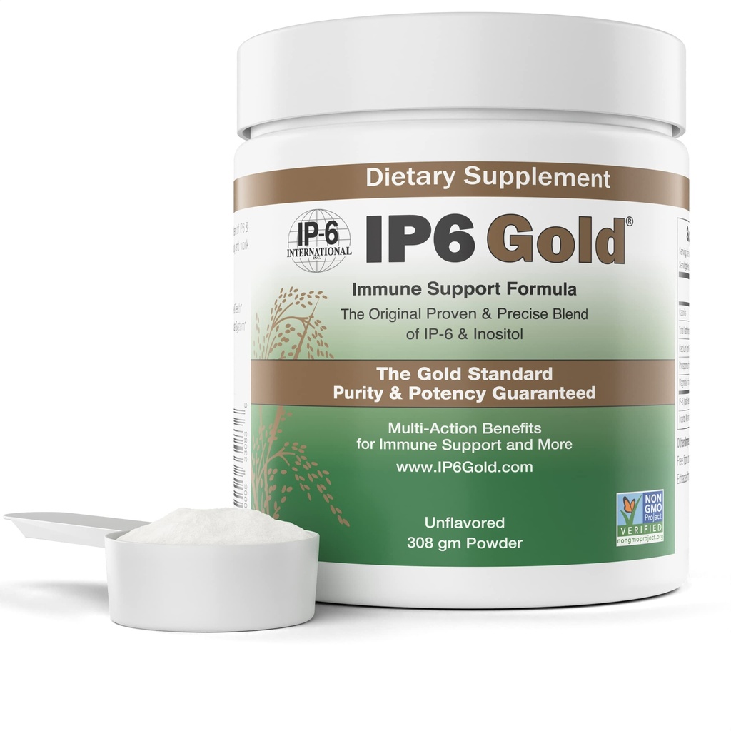 IP6 Gold, IP-6 & Myo- Inositol, Unflashder 308 gma - Inositol Hexapfosfat Suplemen - Vegan, Non GMO, Gluten Free