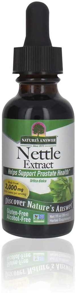 Nature 's Responed Nettle Leaf 1oz Extract 124; Prostate Suppots 124; concentrayed Dark Green Nettle Leaf Herbal Suplement 1ove; Non-GMO, Kosher, Gluten- Free, & Alcohol-Free
