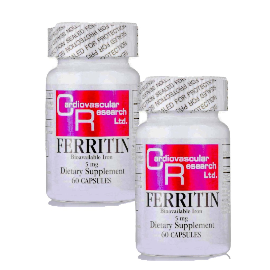 Kardiovaskular Research Ferritin (bioavailable Iron), 60 Count (Paket 2)