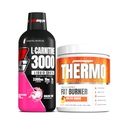 PROSUPPS L- Carnitine 3000 Stimulant Free Liquid Shots (31 Servings, Dragon Fruit) dan Thermo Fat Burning Thermogenic Powder (25 Serbu, Molten Mangga) Bundle
