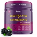 Keto Antioxidant Electrolytes Powder - Blend Keto Electrolytes dengan Potasium, Magnesium, Sodium - No Sugar Electrolite Drink Mix & Hidration Powder, 60 Servings, BlackBerry