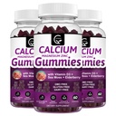 Kalsium Magnesium Zinc Gummies dengan absorpsi Tinggi Magnesium Glycinate Potsium - Plant Complex Calcium Magnesium 2: 1 Rasio, dengan D3 Sea Moss untuk Bone, Muscles, Imune & Sleep Dukungan, Vegan-3 Pack