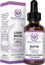 Benevolent Liquid Biotin 15000 mcg - Tercampur dengan Coconut Oil untuk 5X absorpsi, Non-GMO & Vegan Friendly Biotin untuk Rambut Tumbuh Skin dan Kuat Nails