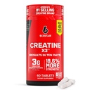 Six Star Creatine Pills, X3 (60 Caplets) - Creatine for Women & Men - Creatine Capsules Dukung - Pra & Post Workout Creatine Suplemen untuk Pemulihan Muscle & Building - 20 Pelayan