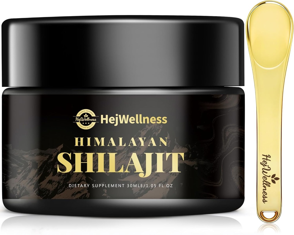 Shilajit Resin Organic 85 + Trace Mineces & Fulvic Acid - 60 Servings Natural Shilajit for Men & Women for Energy Boost & Imune Dukung, 500mg