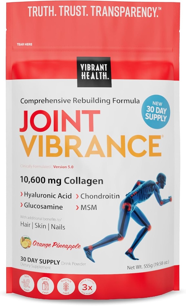 Vibrant Health, Gabungan Vibrance, Comprehensive Joint and Cartilage Dukungan, 30 Hamba