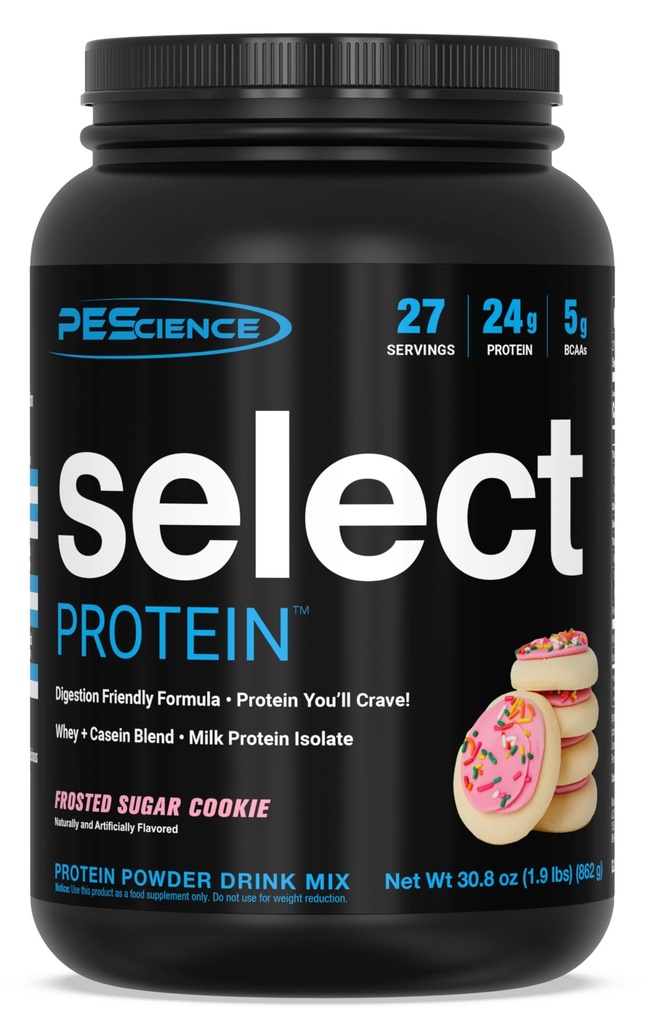 Pescience Pilih Powder Protein, Whey dan Casein Blend, Bubuk Protein Bersih untuk Perempuan dan Pria, Low Calorie, Rendah Carb, Keto Friendly, Gluten Free - Frosted Sugar Cookie - 27 Servis