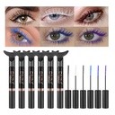 DNM Menuliskan Mascara untuk Eyelases, Putri Duyung Mascara Air Tertahan Panas, 6Pcs / Set, Hitam, Putih, Biru, Purple, BrownCharming Long Abadi Bebas Koluminous Maskara untuk Women Eye Makeup
