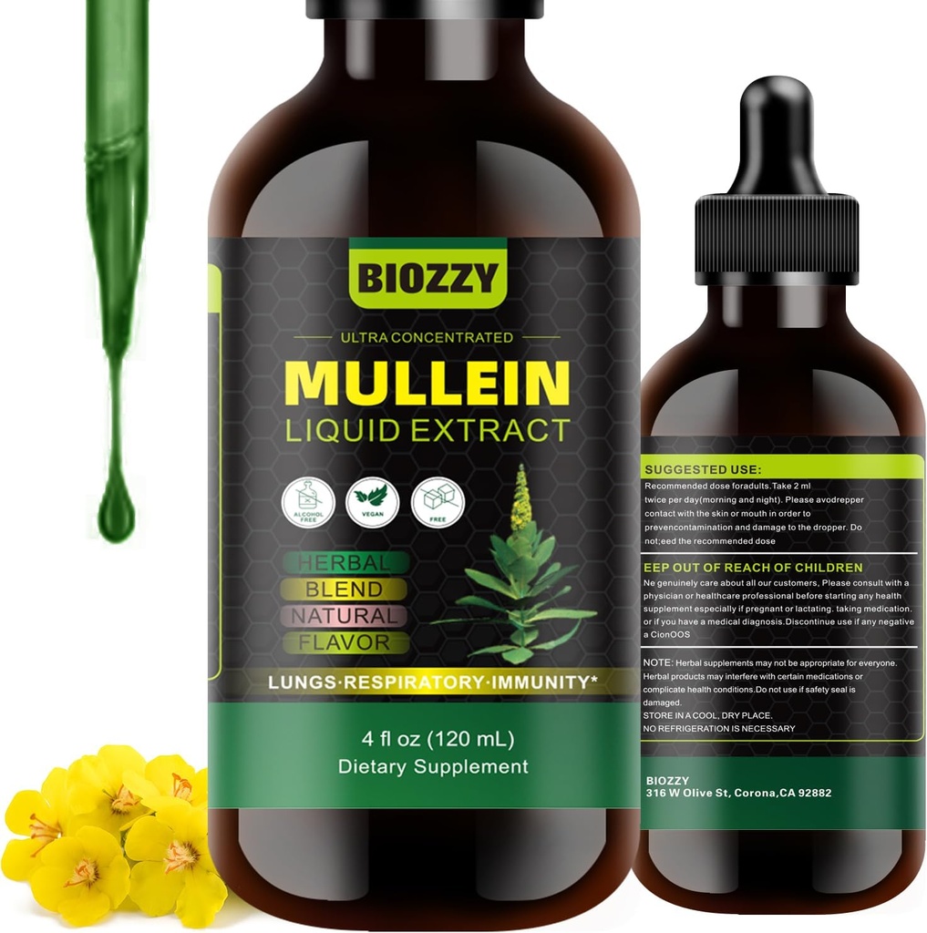 Ekstrak Daun Mullein Generik Unik Untuk Lungs pada 124; Mulein Ekstrak Leaf untuk Repiratory dan Lungs Dukungan £124; Mullein Ekstrak Cairan Tambahan