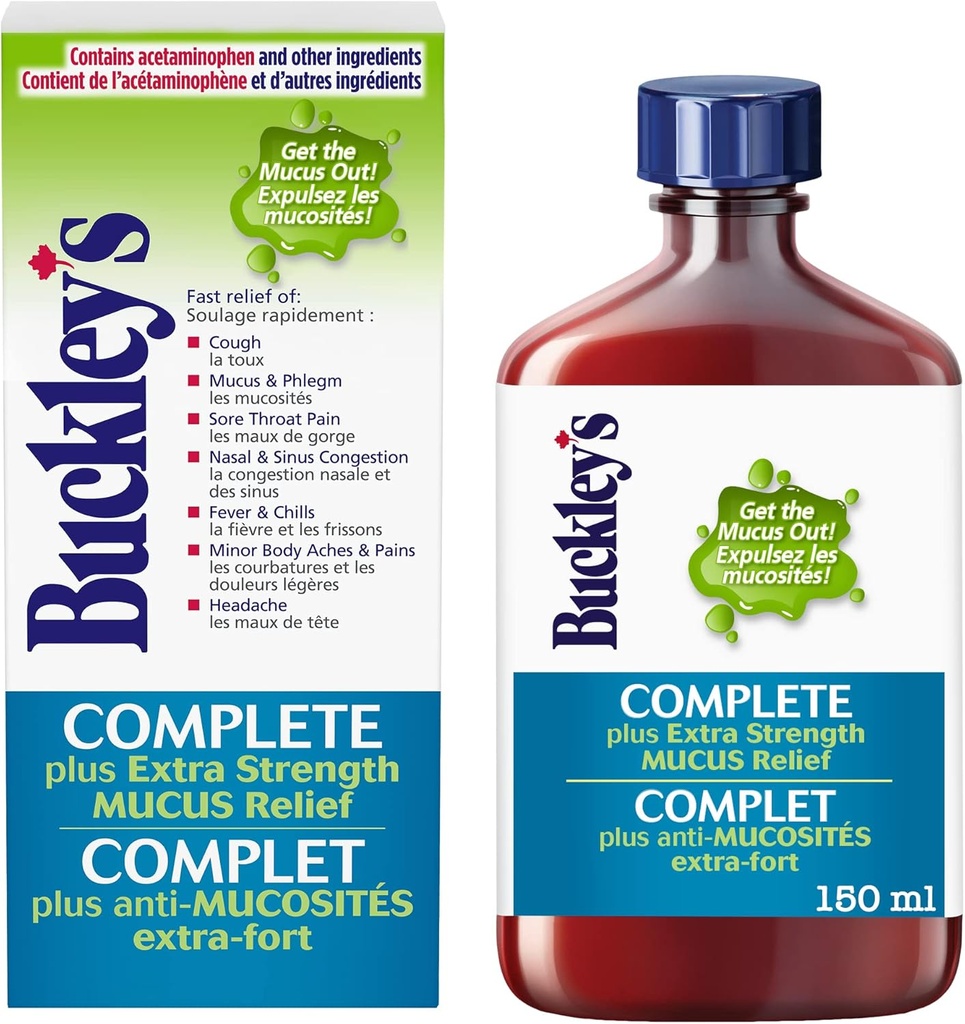 Buckley 'Complete' MUCUS RELIEF 'Syrup Ekstra Kekuatan untuk bantuan COUGHH - 150 ml