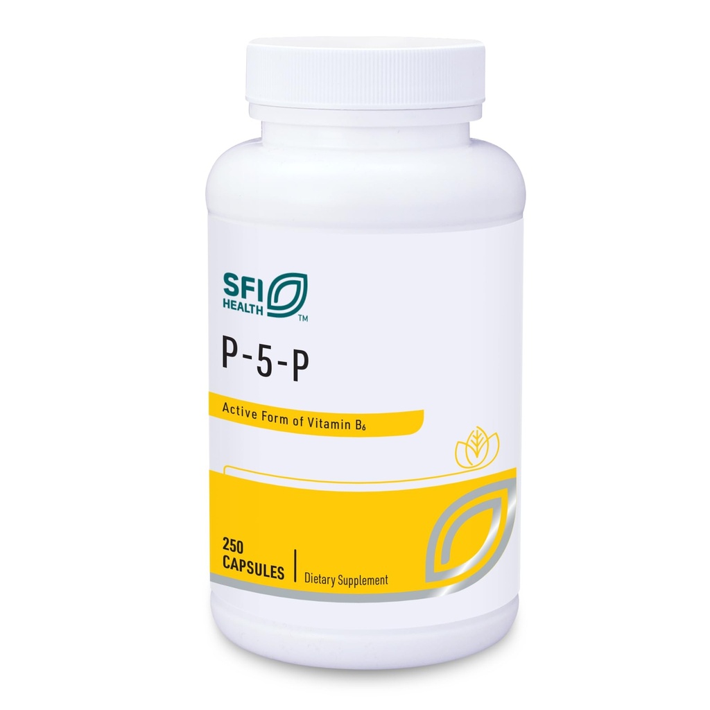Lab Klaire SFI Health P-5-P - 30 Miligram Bioactive Vitamin B6 Pyridoxal- 5- Fosfat untuk Metabolic & Liver Dukungan, hypoallergenic (250 Capsules)