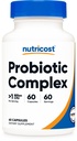 Kompleks Probiotik Nutricost (> 1 Milyar CFU) 60 Capsules - Gluten- Free, Non- GMO