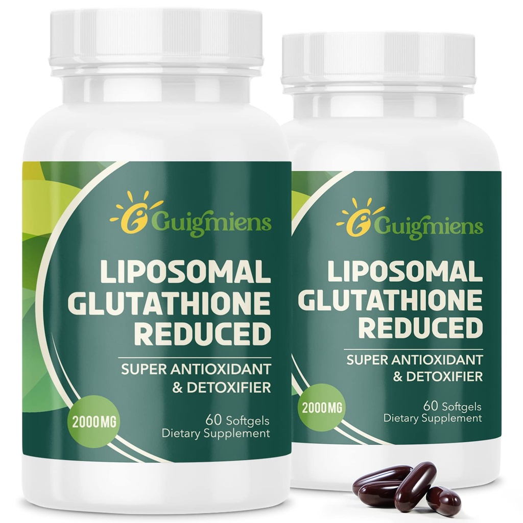 oumebiu Lipomal Glutathione 2000 MG, 10x Better Absorpsi, Glutathione Suplement with Hyalanic Acid + Collagen Peptide + Resveratrol, powerful Antioksidant, Health Aging, Immune Health, 120 Count