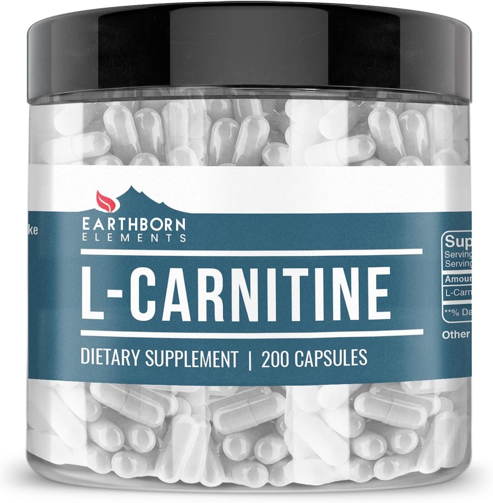 Elemen Terlahir di Bumi L- Carnitine (200 Kapsul), Murni & Unenluted, No Addonitives