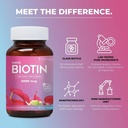 Biotin Tablet untuk Rambut, Skin dan Nails 124; Biotin Vitamin B7 Tablet untuk Pria dan Wanita: 124; Rambut Vitamin untuk Rambut Tumbuh 124; Tidak Ada Efek Sisi Sisi (60 Tablet)