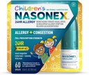 Nasonex Children 's 24HR Allergy Nasal Spray, Non- Drowsy, Skenario-Free Mist, Gejala Alergi + Hambus Nasal, Kekuatan Prasasti Penuh, 60 Spray