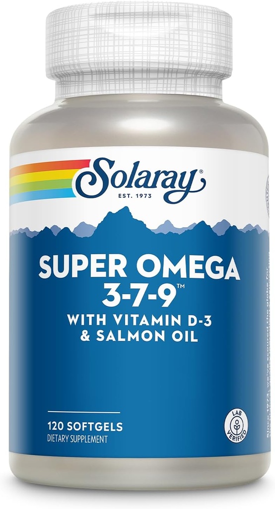 Super Omega Super 3 7 9 Menyehatkan Skin, EPA Lebih, DHA, Esculty Acids dari Fish Oil Mini Softgel, 120ct