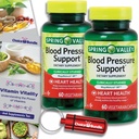 Choice Bundle Spring Valley Pressure Blood Support Vegetarian Capsules 60 Ct 2 pk (120 Total) + Vitamin Guide & Pil (4 Item)!