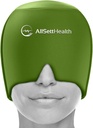 Migraine Relief Cap Ice Head Wrap Headache and Migraine Hat 124; Headache Relief with Hot / Cold Gel Head Ice Pack with Face and Eye Headache Mask Compress - Green