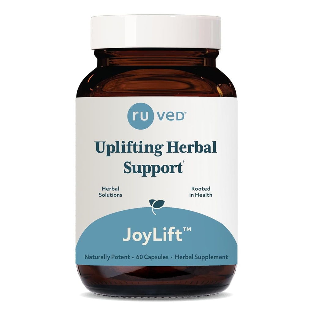 Ruved JoyLift - Saffron dan Ashwagandha Suplemen, Mengangkat Formula untuk Perempuan dan Pria, Herbal Dukungan untuk Dewasa - 60 Vegetarian Capsules (1 Count)