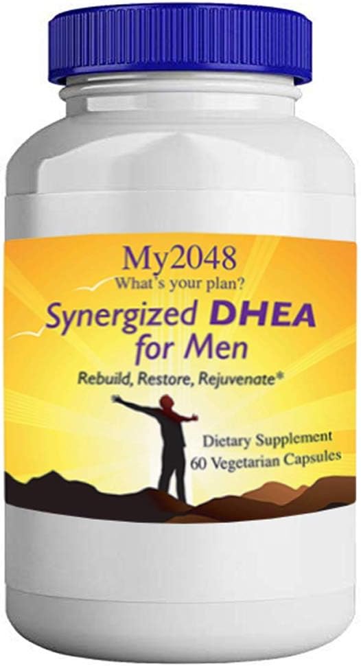DHEA untuk Pria - My2048 Synergized dalam Vegetarian Capsules, 60 Count, Hormonal Keseimbangan, termasuk 25 mg DHEA, 50 mg Alphaby-Lipoic Acid, dan 50 mg DIM Diindolylmetana