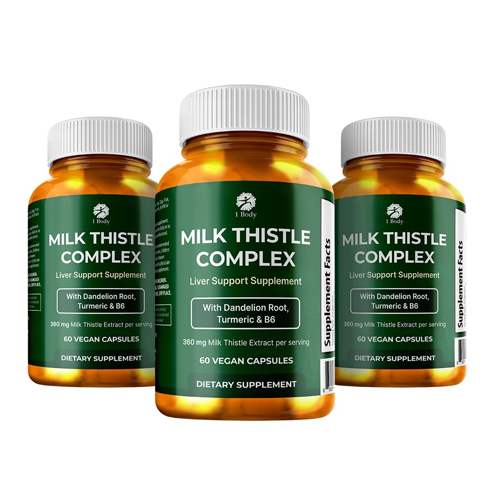1 body Liver Dukung Triple Pack - 180 Capsules - Milk Thistle and Dandelion Root