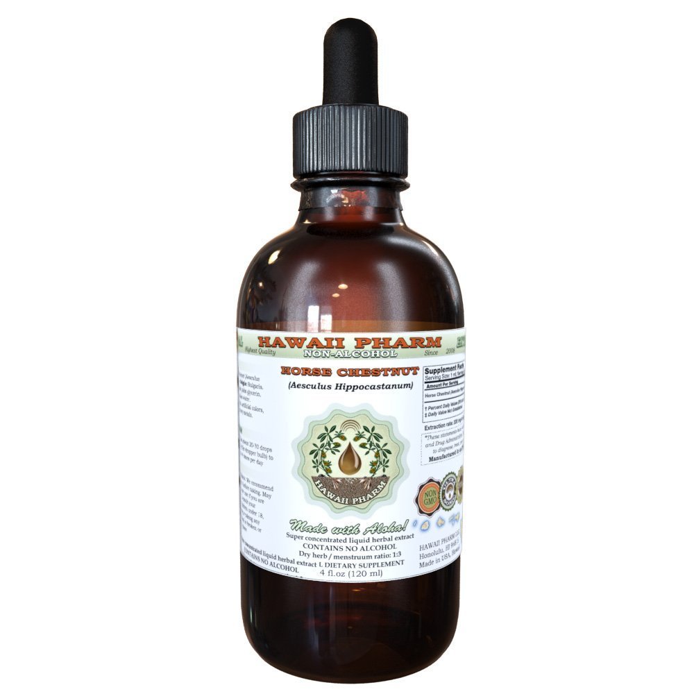 Ekstrak Liquid Gratis Chestnut Kuda Kuda Kuda Aesculus (Aesculus hippocastanum) Dared Nut Glycerite Hawaii Pharm Natural Herbal Supplemen 4 oz