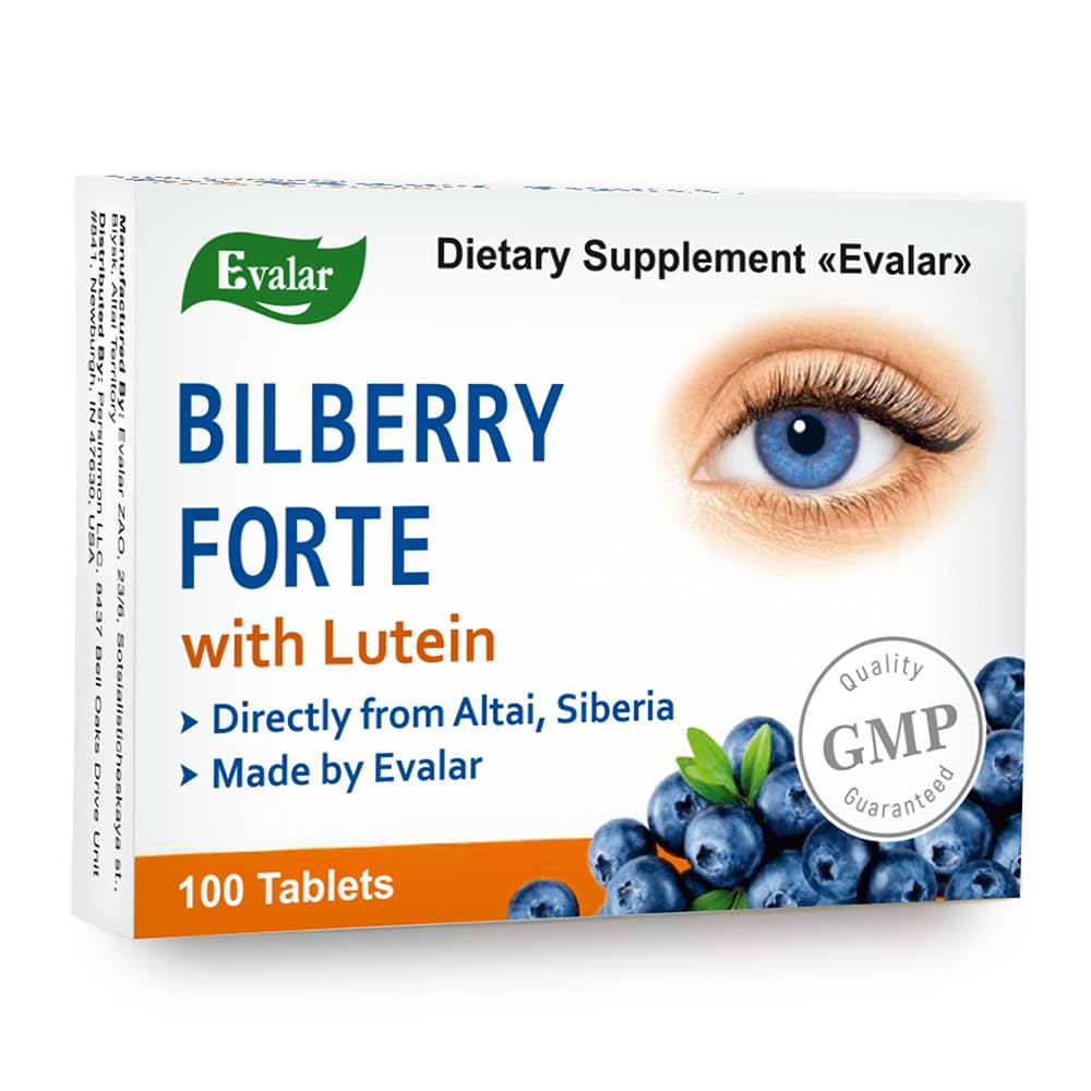 Blueberry Forte oleh Evalar Vitamin Lutein Zinc Mineware 100 Tab