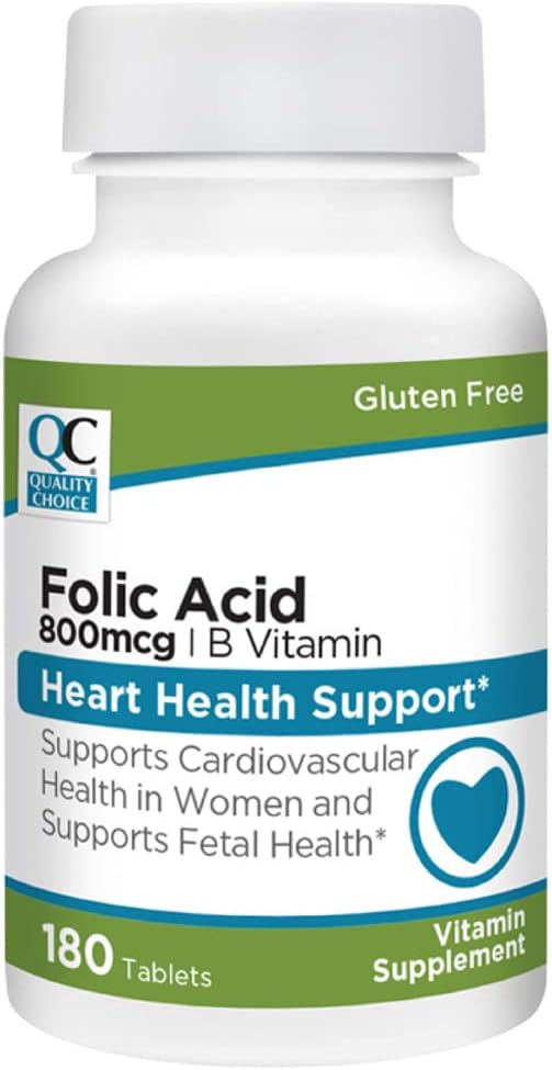 Kualitas Hati & Fetal Kesehatan 180 Hitung Acid Folic 800 mcg + B Tablet