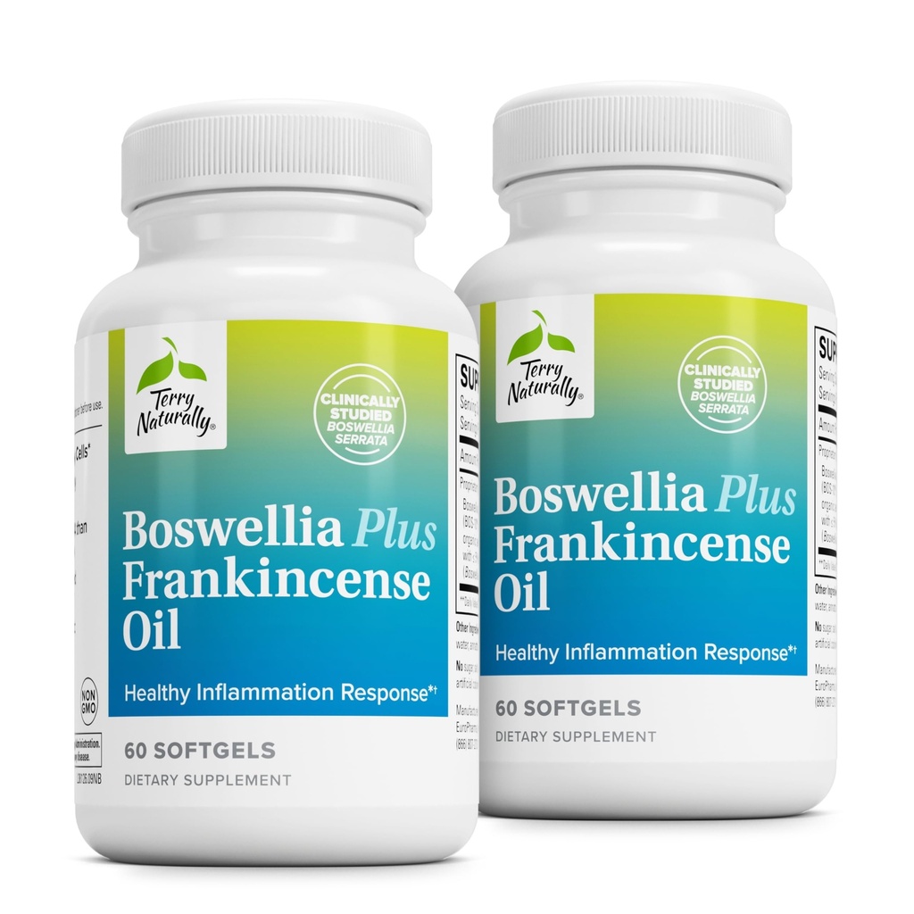 Terry Tentu Boswellia Ditambah Frankindoppule Oil - Bersama Dukungan Dukungan untuk Mendukung Komitel Mobility & Gabungan - Dukung Kesehatan Selular dengan Boswellia & Frankinmour Oil - 60 Softgel (Paket 2)