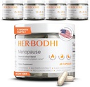 Meno- Menopause Hormonal Saldo for Women, Estrogen Soy Isoflavones Suplemen Menopause untuk Perempuan, Ashwagandha, Black Cohosh Hot Flashes Menopause Relief, Night Sweats Relief 300Caps